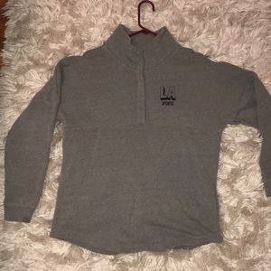 Vs pink quarter button up